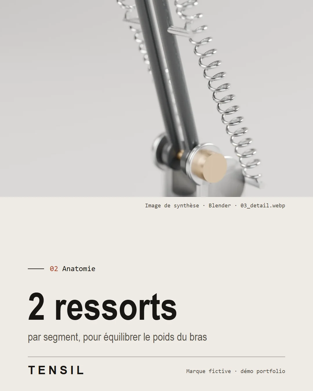 Visuel Instagram du mardi : gros plan sur les ressorts de la lampe, titre « 2 ressorts »